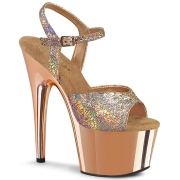 Kultaiset 18 cm ADORE-709HM Glitter platform korkeakorkoiset sandaalit