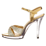 Kultaiset Glitter 12 cm FLAIR-419G Naisten Sandaletit Korkea