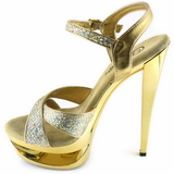 Kultaiset Glitter 16,5 cm Pleaser ECLIPSE-619G Piikki Korkokengt Platform