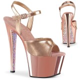 Kultaiset kromi platform 18 cm SKY-309TTG pleaser korkokengt
