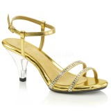 Kultaiset strassi kivi 8 cm BELLE-316 korkokengt miehell