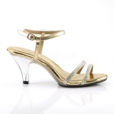 Kultaiset strassi kivi 8 cm BELLE-316 korkokengt miehell