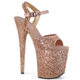 Kupari 20 cm FLAMINGO-810LG glitter platform korkokengt naisten