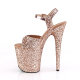 Kupari 20 cm FLAMINGO-810LG glitter platform korkokengt naisten