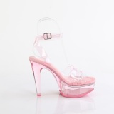 Lpinkyv 13 cm MARTINI-505 Vaaleanpunaiset korkeakorkoiset sandaalit naisten