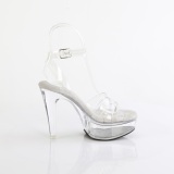 Lpinkyv 13 cm MARTINI-505 Valkoiset korkeakorkoiset sandaalit naisten