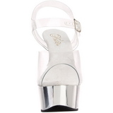 Lpinkyv 15 cm Pleaser DELIGHT-608 Korkosandaalit Kromi Platform