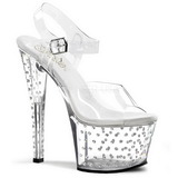 Lpinkyv 18 cm Pleaser STARDUST-708 Korkosandaalit Platform