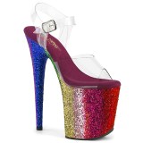 Lpinkyv 20 cm FLAMINGO-808RBG glitter platform korkokengiss naisten