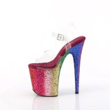 Lpinkyv 20 cm FLAMINGO-808RBG glitter platform korkokengiss naisten