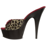 Leopardi 15 cm Pleaser DELIGHT-601-6 Puukengt Platform