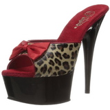 Leopardi 15 cm Pleaser DELIGHT-601-6 Puukengt Platform