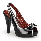 Musta 11,5 cm retro vintage BETTIE-05 naisten kengät korkeat korko