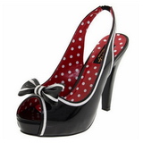 Musta 11,5 cm retro vintage BETTIE-05 naisten kengt korkeat korko