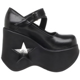 Musta 13 cm DYNAMITE-03 lolita kengt gootti wedge kiilakorkonilkkurit