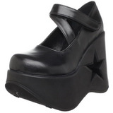 Musta 13 cm DYNAMITE-03 lolita kengt gootti wedge kiilakorkonilkkurit