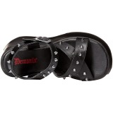 Musta 13 cm DemoniaCult DYNAMITE-02 lolita sandaalit kiilakorkosandaalit