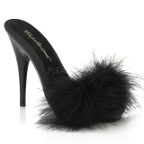 Musta 13 cm POISE-501F Marabou Hyhenet Puu Kengt