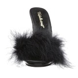 Musta 13 cm POISE-501F Marabou Hyhenet Puu Kengt