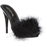 Musta 13 cm POISE-501F Marabou Hyhenet Puu Kengt