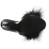 Musta 13 cm POISE-501F Marabou Hyhenet Puu Kengt