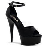 Musta 15 cm DELIGHT-618PS naisten kengät korkeat korko