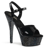 Musta 15 cm KISS-209MG Glitter Platform Korkokengill