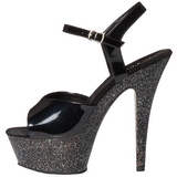 Musta 15 cm KISS-209MG Glitter Platform Korkokengill