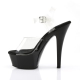 Musta 15 cm Pleaser KISS-208 Platform Korkokengiss