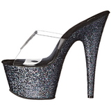 Musta 18 cm ADORE-701LG glitter platform puukengt naisten