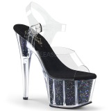 Musta 18 cm ADORE-708CG glitter platform korkokengt naisten