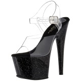 Musta 18 cm ADORE-708MG glitter platform korkokengt naisten