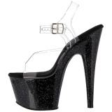 Musta 18 cm ADORE-708MG glitter platform korkokengt naisten