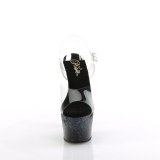 Musta 18 cm ADORE-708SS glitter platform sandaalit naisten