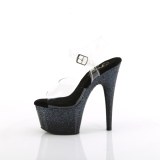 Musta 18 cm ADORE-708SS glitter platform sandaalit naisten