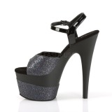 Musta 18 cm ADORE-709-2G glitter platform sandaalit naisten