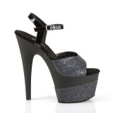 Musta 18 cm ADORE-709-2G glitter platform sandaalit naisten