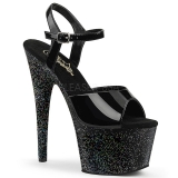 Musta 18 cm ADORE-709MG glitter platform korkokengt naisten