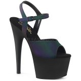 Musta 18 cm ADORE-709REFL Hologrammi platform korkokengt naisten