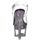 Musta 18 cm FLASHDANCE-708 strippari kengät tankotanssi sandaletit LED hehkulamppu