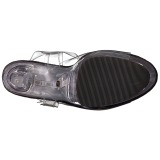 Musta 18 cm FLASHDANCE-708 strippari kengät tankotanssi sandaletit LED hehkulamppu