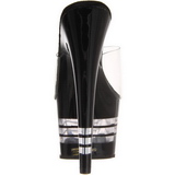 Musta 18 cm Pleaser ADORE-701LN Korkeakorkoiset Muulit Kengät