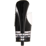 Musta 18 cm Pleaser ADORE-701LN Korkeakorkoiset Muulit Kengt