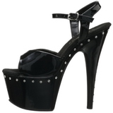 Musta 18 cm Pleaser ADORE-709LS Korkosandaalit