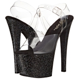 Musta 18 cm Pleaser SKY-308MG glitter platform korkokengt naisten