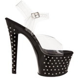 Musta 18 cm Pleaser STARDUST-708 Korkosandaalit Platform