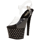 Musta 18 cm Pleaser STARDUST-708 Korkosandaalit Platform