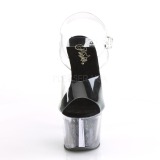 Musta 18 cm SKY-308GF glitter platform sandaalit naisten
