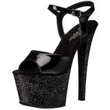 Musta 18 cm SKY-309MG Glitter Platform Korkokengill