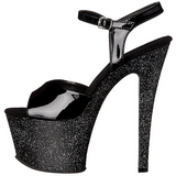 Musta 18 cm SKY-309MG Glitter Platform Korkokengill